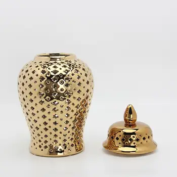 Ceramica tradițională Gol Afară de Ghimbir Borcan Ornament Bud Vaza pentru Dormitor Raft de Colectie