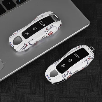 Cheia Caz 911 GTLM pentru Porsche 911 718 Panamera și Cayenne Macan Boxster Cayman Cheie de Masina de Acoperire Coajă de Control de la Distanță Fob Accesorii