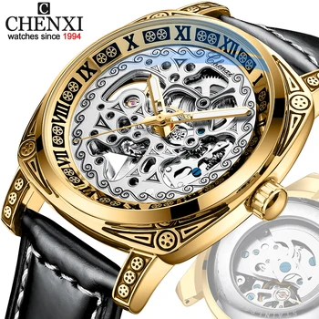 CHENXI Brand Ceasuri Barbati Ceas Automată Mecanice Tourbillon Ceas Sport rezistent la apa Bărbați Încheietura ceas Relogio Masculino 0