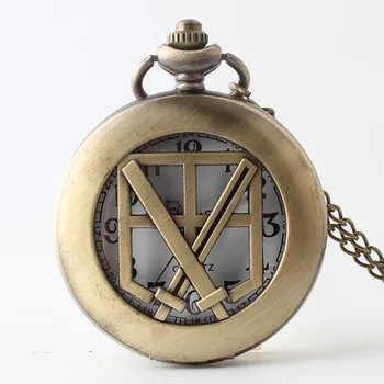 Clapeta de Schelet Ceas de Buzunar de Colectie Vintage steampunk Cuarț Buzunar&Fob Lanț de Ceasuri Pentru Barbati, Femei Lanț mai Bune Cadouri reloj