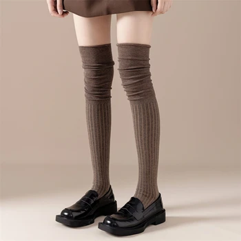 Coapsa Inalta Șosete Pentru Femei De Moda Noua Culoare Solidă Stil Japonez Peste Genunchi Ciorapi De Femei Lungi Casual Pentru Femei Șosete Trendy