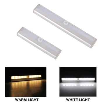 Condus Sub Cabinet de Lumina Cu Senzor de Miscare Lampa 6/10 Lumina de Noapte LED Pentru Dulap Dulap Dulap de Bucătărie lampă cu senzor de mișcare