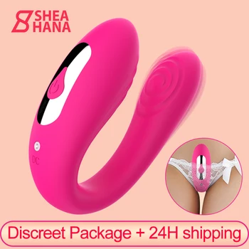 Control de la distanță în formă de U Flexibil 5 Moduri de Vagin Stimulator Vibrator Wireless Femei Penis Vibrator Clitori Biberon Masaj Jucarii Sexuale