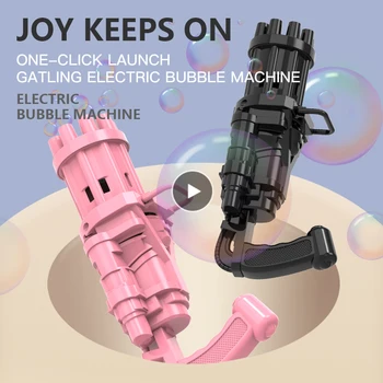 Copii Bubble Gun Jucării Gatling Bubble Mașină Automata Bobble Suflantă 8-Gaura Mare Cantitate de Bule pentru Nunta Băieți Fete Jucăria de Baie