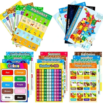 Copiii Montessori Jucării Scrisoare Numerele de Culoare Autocolante de Perete pentru Copii de Gradinita Cameră de Învățământ Montessori Poster pentru Cadouri pentru Copii