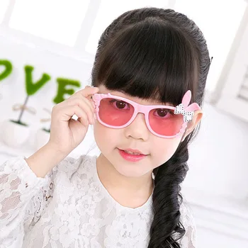 Copil drăguț Copii ochelari de Soare Fete Copii cu urechi de Iepure Ochelari de Copil ochelari de Soare potrivit pentru 2-8 ani