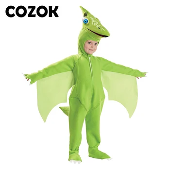 COZOK Verde Costum de Dinozaur Pentru Copii Dragon Salopeta cu Aripa Pterosaur Jocul Imbracaminte de Halloween Cosplay Performanță Haine