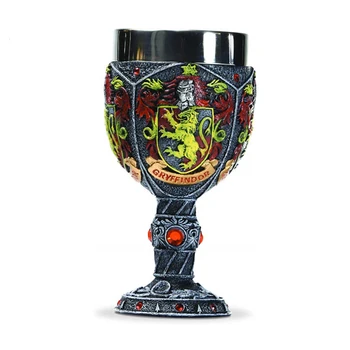 Creative din Oțel Inoxidabil Pocal & 3D Rășină Ceașcă de Cafea Artistice Pocalul de Rășină Pahar de Vin Cupe Drinkware Cani 4