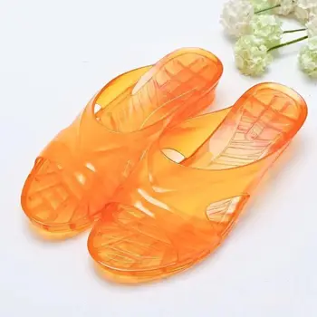 Cristal Transparent de Plastic Anti-alunecare din PVC cu toc pentru Femei Papuci Pantă și Fund Gros Cioplire Pantofi pentru Bărbați 2