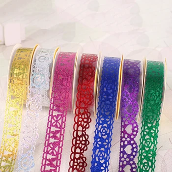 Culori bomboane Bandă de Dantelă Decor Rola DIY Washi Decorative Hârtie adezivă Bandă de Mascare Bandă Adezivă de Sine Album Banda 1 buc