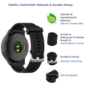 Curea Curea Pentru Garmin Venu 2S Vivoactive 4S 4 3 3S Silicon Smartwatch Brățară Încheietura Banda Samsung S2 S3 Watch3 41mm 4