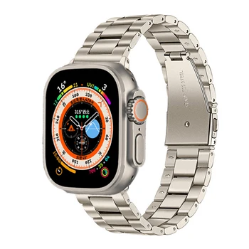 Curea din Otel inoxidabil pentru Apple Watch 8 ultra 49mm Watchband Brățară de Metal pentru iWatch 8 7 6 5 4 3 2 1 Seria SE 45mm 44mm trupa 2