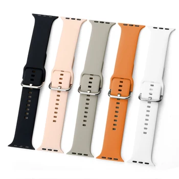 Curea din silicon pentru Apple Watch Band 38mm 44mm 40mm 41mm 45mm Curea de Cauciuc Watchband Brățară Accesorii pentru IWatch 3 4 5 SE 6 7 0