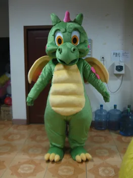 cute dragon verde Mascota Costum petrecere de Halloween costume pentru Adulti personaj de desene animate, mascota costum