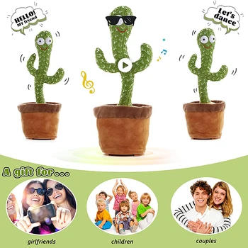 Dans Cactus Electronice Jucărie De Pluș Moale Papusa De Plus Copii Cactus Poate Dansa Și Cânta Vocal Interactiv Bled Stark Jucarii 4