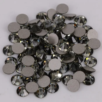 De bună Calitate ss3-ss34 Diamant Negru Spate Plat Nail Art Cristale Lipici Pe Non Hotfix cu Strasuri