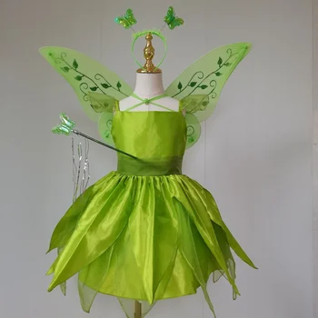 De Craciun Noi Fetele Floare Fairy Dress Up Copii Printesa Zane Rochie Fancy Aripi De Halloween Costum Printesa Elfilor Partid Rochie