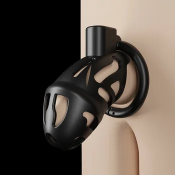 De sex masculin Dispozitiv de Castitate Cușcă 3D Ușor Curbat Penisul Inel Robie Centura Fetiș pentru Bărbați Scula Blocare BDSM Adult Jucarii Sexuale