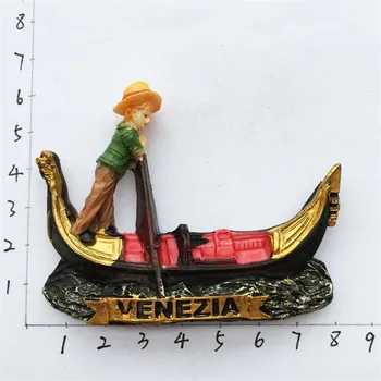 De Înaltă Calitate, Lucrate Manual Rășină Venezia Gondola În Formă De Magneți De Frigider De La Veneția Italia Suveniruri Turistice Frigider Magnetice, Autocolant