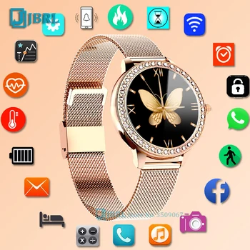 Diamant de Lux Brățară Ceas Inteligent Femei Doamnelor Smartwatch IP68 rezistent la apa Tracker de Fitness Electronice Ceas Femei pe Încheietura mîinii Ceas
