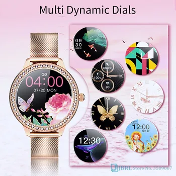Diamant de Lux Brățară Ceas Inteligent Femei Doamnelor Smartwatch IP68 rezistent la apa Tracker de Fitness Electronice Ceas Femei pe Încheietura mîinii Ceas 3