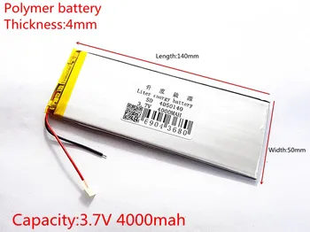 Dimensiunea 4050140 3,7 V litiu-polimer baterii 4000mAh mare capacitate ultra-subțire cu ecran plat calculator. Notebook