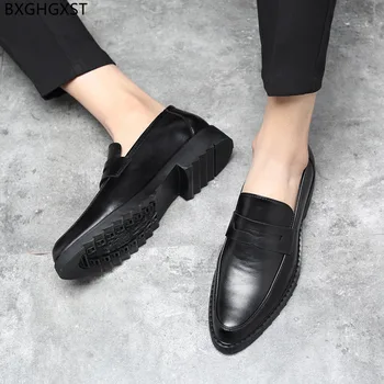 Din Piele Barbati Pantofi de Brand de Lux Petrecere Pantofi pentru Bărbați 2022 Rochie Pantofi de Mens de Moda Zapatos De Vestir De Los Hombres 4
