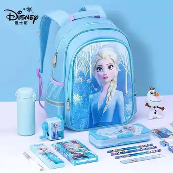 Disney Frozen Ghiozdan Pentru Fete Cu Elsa Anna Primare Student Umăr Ortopedice Rucsac Mare Capacitate Cadouri Mochila