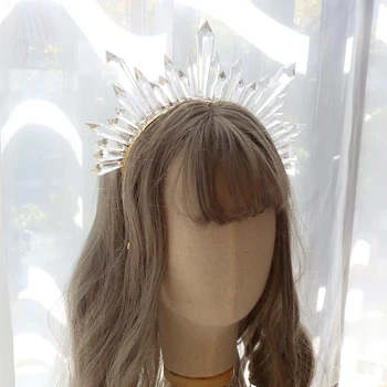 DIY Kit Lolita Cristal Stras Banda de Coroane Zeiței Soarelui, Diademe Mireasa Caciula Caciula Pentru Petreceri de Nunta