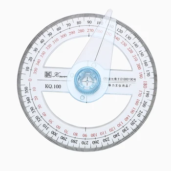 DIYWORK de Măsurare Instrumente de 360 de Grade Indicator Raportor Rigla din Plastic Pentru Birou Școală 10cm Circulară Swing Arm Angle Finder 0