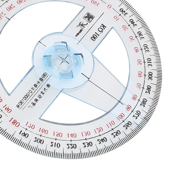 DIYWORK de Măsurare Instrumente de 360 de Grade Indicator Raportor Rigla din Plastic Pentru Birou Școală 10cm Circulară Swing Arm Angle Finder 3