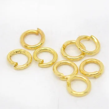 DoreenBeads 4mm de Culoare de Aur de Metal Deschide Sari Inel Farmece DIY Face Colier Bratari Cercei Bijuterii Femei Constatări,1800PCs