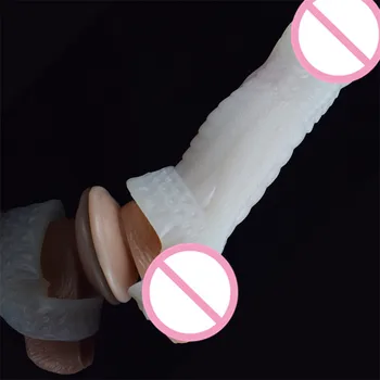 Dragon Scale Serie de Silicon Extensie a Penisului Mâneci Plus Prelungirea Vibrator Acoperi Jucarii pentru Adulti Barbati Masturbari Penis 4