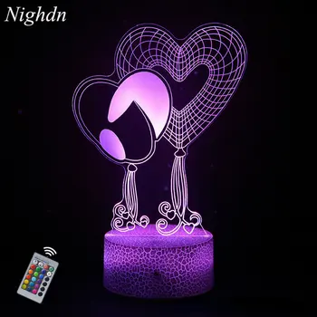 Dragoste Cuplu 3D Veioza Creativ Cadou plin de culoare LED Masă Lampă Dragoste de Viață Serie de Decorare Dormitor Romantic Prezent Lumina de Noapte