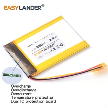 Easylander LIS1476 înlocuire 3.7 V 650mAh de 2,4 wh Polimer Li-ion Pentru Sony E-BOOK PRS-T2 T3 T3E T3S 1-853-104-11 1