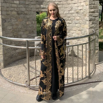 Eid Deschide Abaya Dubai Turcia Musulmană Cardigan Rochie Islam Îmbrăcăminte Abayas Pentru Femei Caftan Arabi Caftan Kimono Femme Musulmane