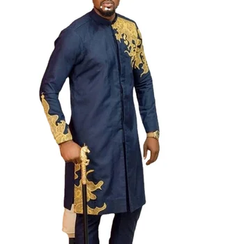 Etnice Bărbați Personalitate Tipărite Mid-lungime Cămașă cu mâneci Lungi din Africa de Moda Barbati Round Neck T-shirt Arabe Îmbrăcăminte 2022 Toamna