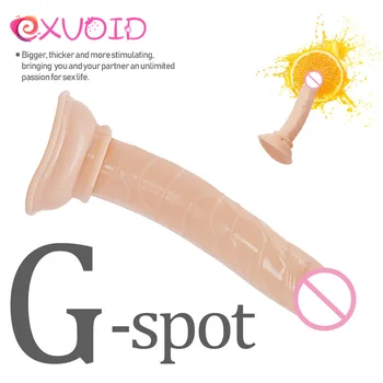 EXVOID Mic Penis Vibrator cu ventuza Vagin G-spot de Masaj din Silicon pentru Penis pentru Sex Femei Jucării pentru Adulți Anal Plug