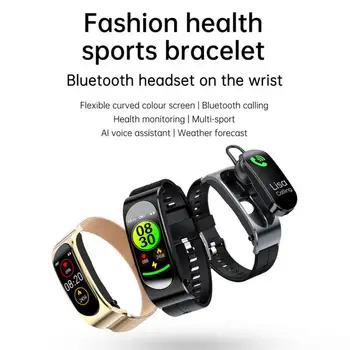 F3 Fitness Ceas Inteligent Cu Wireless TWS Cască Bluetooth Monitor de Sănătate Tracker Bratara Apel Sport Bratara Pentru Barbati Femei