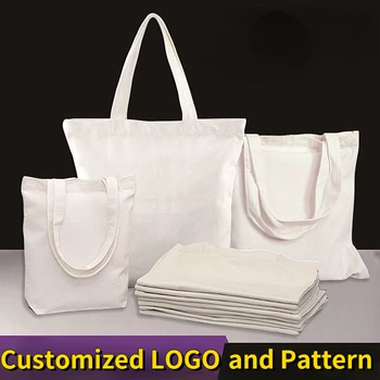 Fabrica Personalizat Canvas Tote Bag pentru Femei model Solid Pungi de Cumpărături Refolosibile Capacitate Mare de Umăr Student Travel Fermoar Bolso