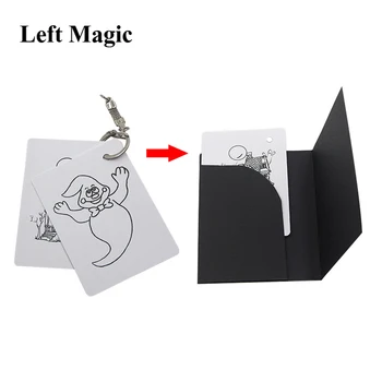 Fantoma De Evacuare Trucuri Carte De Magie Fantomă Card Scăpa De Breloc Close-Up Street Magic Toy De Recuzită Magie Iluzie Accesorii