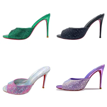 Femei cu Toc Sandale Elegante, Pantofi Neon Pentru Femei Cool Si Respirabil Striptease Sexy si Damele de Tocuri de Lux Papuci de Vara