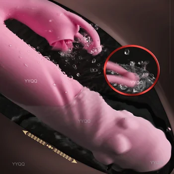 Femeie Vibrator Sex Toy Telescopic Vibrații G Punct De Limba Lins Clitoris Stimularea Încălzire Vagin Vibrator Masturbare Adult