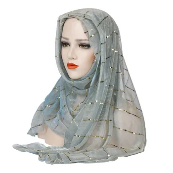 Femeile Musulmane Hijab Capul Acoperit Paiete Eșarfă Vălului Islamic Turc Islam Turban Bandană Femei Foulard Hijab