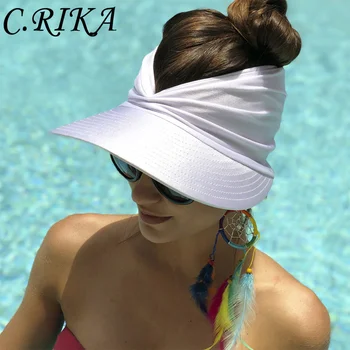 Femeile Parasolar Pălării de sex Feminin Anti-ultraviolete Gol de Sus Palarie de Soare cu Protecție UV Fierbinte de Vară în aer liber, Plajă Capace 0