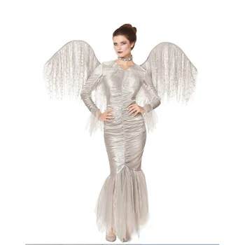 Femeile Întuneric Înger Căzut Costum Costume pentru Adulti Gotic, Dark Angel Cosply Costume pentru Petrecerea de Halloween Rochie