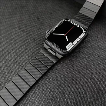 Fibra de Carbon Curea Pentru Apple Watch Band 45mm 44mm 42mm 41mm 40mm 38mm Usoare Link Brățară curea iWatch Seria 3 4 5 6 7 SE