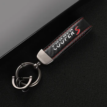Fibra de Carbon de Mașină din Piele Breloc Personalizat sport brelocuri cadouri Pentru Cooper s R56 R55 R60 R61 F54 F55 F56 F57 F60 Cooper Masina 2