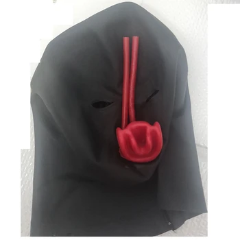 Fierbinte 3D Latex Capota cu 15CM Nas Lung Tub Roșu Dinți Gag de Cauciuc, Masca de Ochi Deschis pentru Femei și Bărbați 2