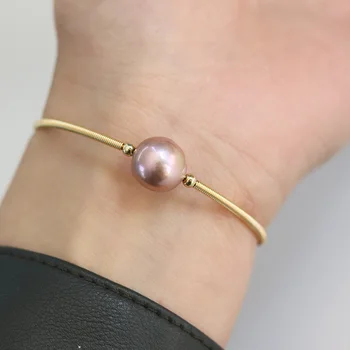 Fierbinte De Vânzare Naturale, Perle De Apă Dulce-O Singură Perlă Bratari Margele De Metal Moda Bijuterii Accesorii Pentru Femei Cadouri De Partid